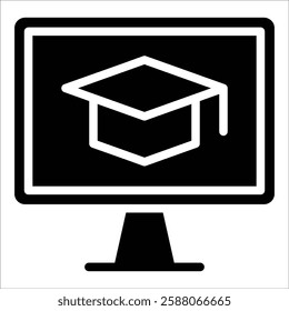 E-Learning Platform Icon Element For Design