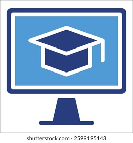E-Learning Platform Icon Element For Design