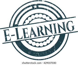 E-Learning rubber grunge seal