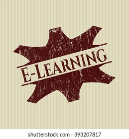 E-Learning rubber stamp