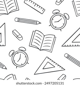 E-learning seamless background. Learning pattern.