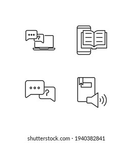 e-learning set icon, isolated e-learning set sign icon, vector illustration