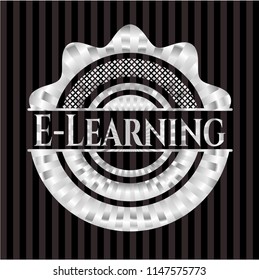 E-Learning silvery emblem
