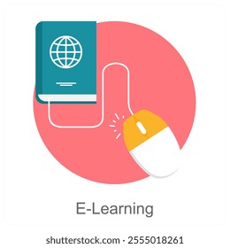 E-Learning and study icon concept