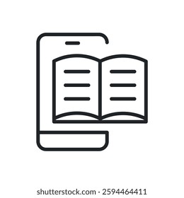 E-learning thin line icons. Perfect pixel on transparent background