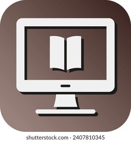 Elearning Vector Glyph Gradient Background Icon For Personal And Commercial Use.
