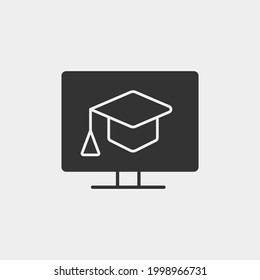 E-learning  vector icon illustration sign 