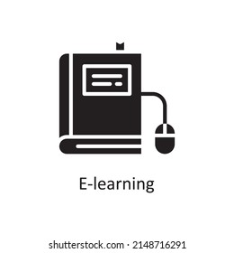 E-learning vector Solid Icon Design illustration. Creative Process Symbol on White background EPS 10 File