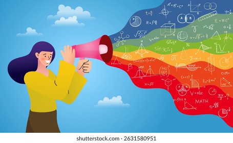E-learning, video tutorial, online education. home schooling. internet class. Modern workplace, open book on laptop screen. Web courses or tutorials concept. Flat vector illustration.