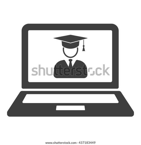 Elearning Virtual Online Education Icon On Stock Vector (Royalty Free ...