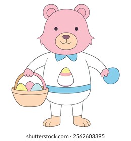elebrate Easter Day with this delightful collection of graphic elements in vector illustration style. Featuring Easter eggs, bunnies, spring flowers, and festive decorations