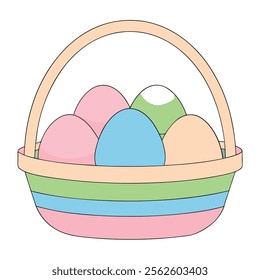 elebrate Easter Day with this delightful collection of graphic elements in vector illustration style. Featuring Easter eggs, bunnies, spring flowers, and festive decorations