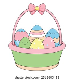 elebrate Easter Day with this delightful collection of graphic elements in vector illustration style. Featuring Easter eggs, bunnies, spring flowers, and festive decorations