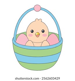 elebrate Easter Day with this delightful collection of graphic elements in vector illustration style. Featuring Easter eggs, bunnies, spring flowers, and festive decorations