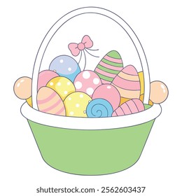 elebrate Easter Day with this delightful collection of graphic elements in vector illustration style. Featuring Easter eggs, bunnies, spring flowers, and festive decorations