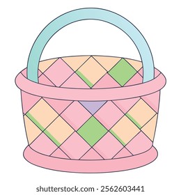 elebrate Easter Day with this delightful collection of graphic elements in vector illustration style. Featuring Easter eggs, bunnies, spring flowers, and festive decorations