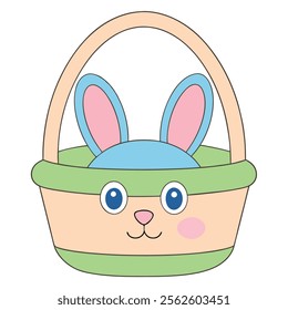 elebrate Easter Day with this delightful collection of graphic elements in vector illustration style. Featuring Easter eggs, bunnies, spring flowers, and festive decorations
