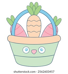 elebrate Easter Day with this delightful collection of graphic elements in vector illustration style. Featuring Easter eggs, bunnies, spring flowers, and festive decorations