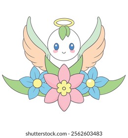 elebrate Easter Day with this delightful collection of graphic elements in vector illustration style. Featuring Easter eggs, bunnies, spring flowers, and festive decorations