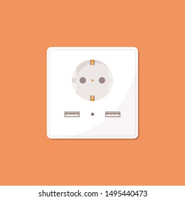 Elecric socket plug standart evropean with two usb holes