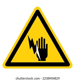 Elecrical Hazard Symbol Sign, Vector Illustration, Isolated On White Background Label. EPS10