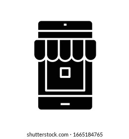 Schwarzes Symbol im elektronischen Speicher, Concept-Illustration, Vektorillustration-Flachsymbol, Bildzeichen.