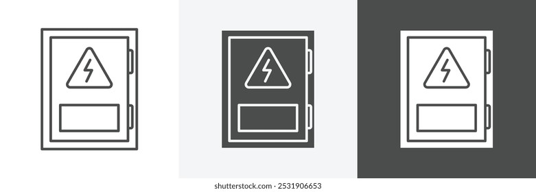 elecrtic panel icon Outline simple thin line