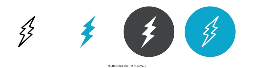 elecrticity icon Vector illustration in black