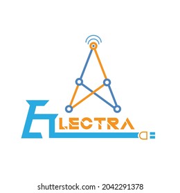 Elecrtra Logo Desighn was drawn for the compony or organization based on electricty industries,current,signals,tower and electric appliance