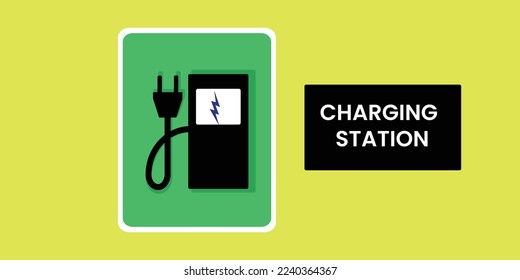 Electic chargic station symbol or icon