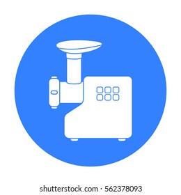 Electical meat grinder icon in black style isolated on white background. Household appliance symbol stock vector illustration.