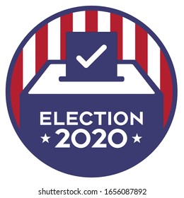 Election 2020 Ballot Box Vector Graphic