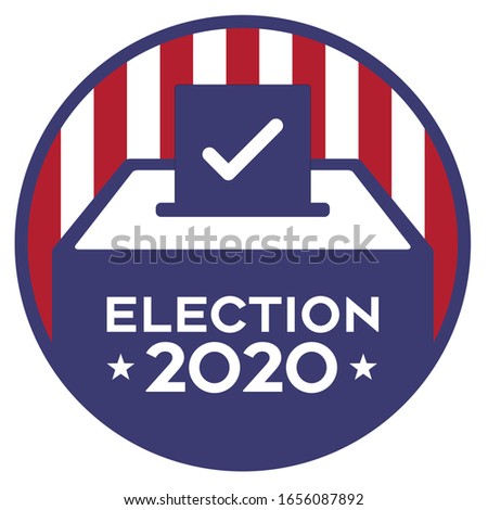 Election 2020 Ballot Box Vector Graphic