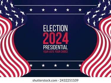 Election 2024 banner design template