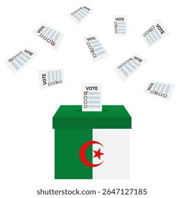 Eleições na Argélia. Conceito de Eleição. Ilustração de vetor.