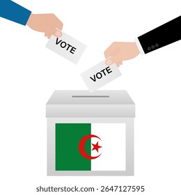 Elecciones en Argelia. Concepto electoral. Ilustración vectorial.