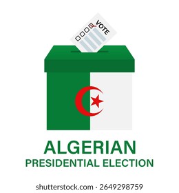 Wahlen in Algerien. Wahlkonzept Vektorgrafik.
