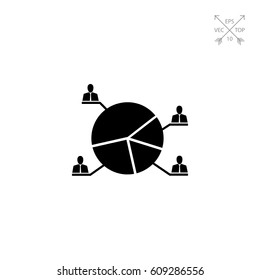 Election apple pie chart icon