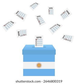Eleições na Argentina. Conceito de Eleição. Ilustração de vetor.