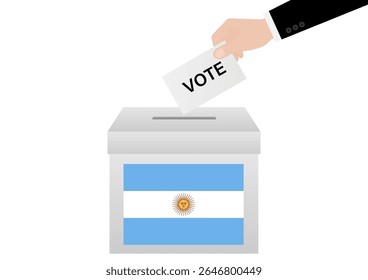 Eleições na Argentina. Conceito de Eleição. Ilustração de vetor.