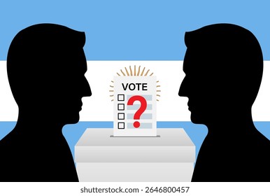 Eleições na Argentina. Conceito de Eleição. Ilustração de vetor.