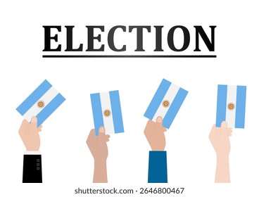 Eleições na Argentina. Conceito de Eleição. Ilustração de vetor.