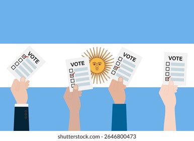 Eleições na Argentina. Conceito de Eleição. Ilustração de vetor.