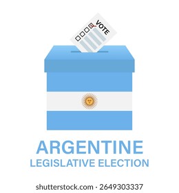 Eleições na Argentina. Conceito de Eleição. Ilustração de vetor.