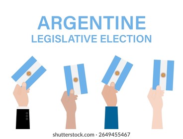Eleições na Argentina. Conceito de Eleição. Ilustração de vetor.
