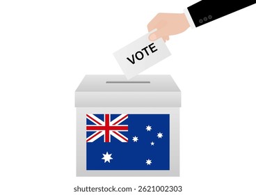Eleição na Austrália. Conceito de Eleição. Ilustração de vetor.