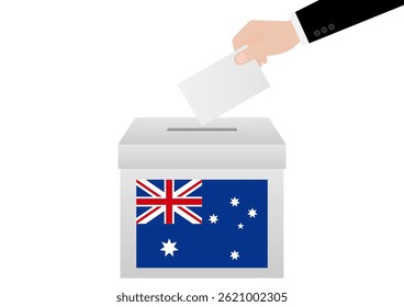 Eleição na Austrália. Conceito de Eleição. Ilustração de vetor.