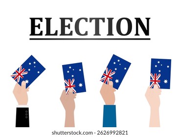 Eleição na Austrália. Conceito de Eleição. Ilustração de vetor.