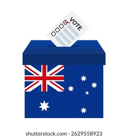 Eleição na Austrália. Conceito de Eleição. Ilustração de vetor.