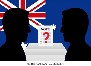 Eleição na Austrália. Conceito de Eleição. Ilustração de vetor.